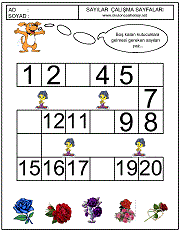 okul öncesi çocuklar için okul öncesi sayılar örüntü çalışmaları